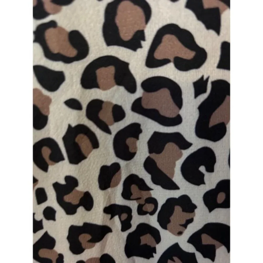 ECOWISH Animal Print Short Sleeve Button Detail Dress Women's Size Lg‎ NWT - Picture 8 of 13